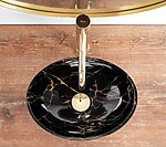 Umývadlo na dosku Rea Sofia Mini Black Marble Shiny – Obrázok 4
