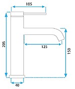 Umývadlová batéria REA CLIF NIKIEL – Obrázok 6