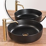 Umývadlová batéria GUSTO TWO - zlatá, vysoká – Obrázok 4