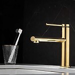 Umývadlová batéria REA OVAL - zlatá, nízka – Obrázok 5