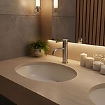 Umývadlová batéria REA Foster Nickel Brush Low – Obrázok 3