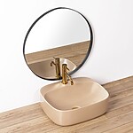 Umývadlo na dosku REA LUIZA 50 - matná béžová – Obrázok 2