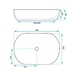 Umývadlo na dosku Rea LISA L.BLUE SHINY – Obrázok 5