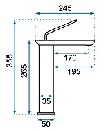 Umývadlová batéria REA MODO - zlato, vysoká – Obrázok 8