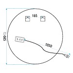 Zrkadlo LED 70cm BAS – Obrázok 10