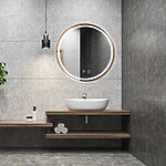 Zrkadlo LED 60cm MMJ BRUSH COPPER – Obrázok 3