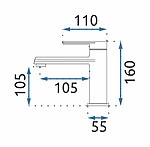 Umývadlová batéria REA BUZZ - čierna, nízka – Obrázok 5