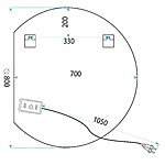 Zrkadlo LED 80x70cm YH-3355 – Obrázok 6