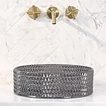 Umývadlo na dosku REA CRISTAL 35 - čierne – Obrázok 3