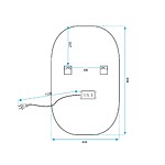 Zrkadlo LED 80x60cm P10408 – Obrázok 9