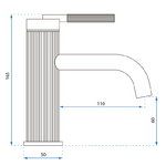 Umývadlová batéria REA Argon Brush Copper Low – Obrázok 5