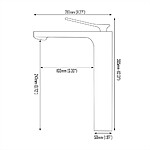 Umývadlová batéria REA SONIC - matná čierna, vysoká – Obrázok 8