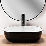 Umývadlo na dosku REA BELINDA - čierno-biele – Obrázok 3