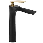 Umývadlová batéria REA ORBIT - čierno-zlatá, vysoká – Obrázok 4