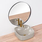 Umývadlo na dosku REA LUIZA 42 matné svetlo šedé – Obrázok 4