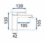 Umývadlová batéria REA HASS - chróm, nízka – Obrázok 7