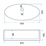 Umývadlo na dosku ADRIANA – Obrázok 4