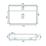 Umývadlo závesné/na dosku Rea Naomi – Obrázok 5