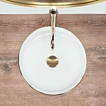 Umývadlo na dosku REA SAMI - zlatý okraj – Obrázok 3