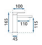 Umývadlová batéria REA VERSO - brúsené zlato, nízka – Obrázok 5