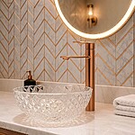 Umývadlová batéria REA STORM - COPPER BRUSH vysoká – Obrázok 5