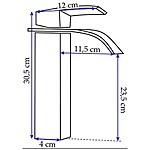 Umývadlová batéria REA FALCON 30 - čierna – Obrázok 6