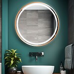 Zrkadlo LED 60cm MMJ BRUSH COPPER – Obrázok 5