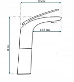 Umývadlový kohútik Rea Fabiene z bieleho zlata – Obrázok 4