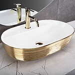 Umývadlo na dosku Rea Aura 61 White Gold Brush – Obrázok 2