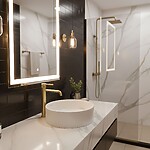 Umývadlová batéria REA Foster Brush Gold  High – Obrázok 10