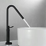 Umývadlová batéria REA MORIS - matná čierna, vysoká – Obrázok 2