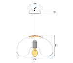 Zrkadlová sklenená závesná lampa APP323-1CP Gold – Obrázok 8