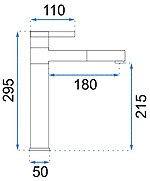 Umývadlová batéria SMART Black Gold – Obrázok 8