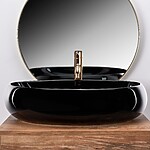 Umývadlo na dosku REA MELANIA - čierne – Obrázok 3