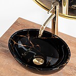 Umývadlo na dosku Rea Sofia Mini Black Marble Shiny – Obrázok 3