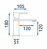 Umývadlová batéria REA FLIP - čierna, nízka – Obrázok 9
