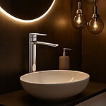 Umývadlová batéria REA STORM - chróm, vysoká – Obrázok 4