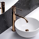 Umývadlový faucet Rea Lungo Diamond Copper vysoký – Obrázok 2