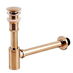 Umývadlový sifón Rea so zástrčkou klik-klak Rose Gold – Obrázok 2