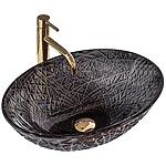 Umývadlo na dosku REA FROST BLACK