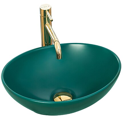 Umývadlo na dosku z keramiky SOFIA Green Mat Green