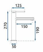Umývadlová batéria REA OVAL - zlatá, vysoká – Obrázok 5