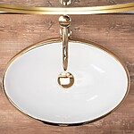 Umývadlo na dosku REA LINDA - zlato-biele – Obrázok 5