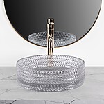 Umývadlo na dosku REA CRISTAL Light Grey – Obrázok 2