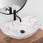 Umývadlo na dosku REA ROYAL 60 Statuario Marble Matt – Obrázok 2