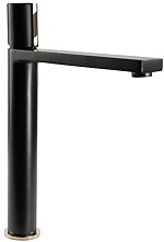 Umývadlová batéria REA ICON - čierno-zlatá, vysoká