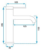 Umývadlová batéria REA CLIF Brush Copper Low – Obrázok 5