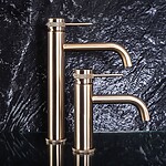 Umývadlová batéria REA Lungo Grip - brúsené zlato, vysoká – Obrázok 3