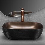Umývadlo na dosku Rea Belinda COPPER BRUSH / Black – Obrázok 3