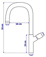 Umývadlová batéria REA SALTO - čierna – Obrázok 5